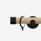 28mm Signature Matt Black & Natural Oak End Cap pole