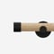 28mm Signature Matt Black & Natural Oak End Cap Eyelet pole