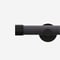 28mm Signature Matt Black & Smoke Grey End Cap Eyelet pole