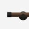 28mm Signature Matt Black & Walnut End Cap Eyelet pole
