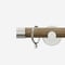 28mm Signature Stainless Steel & Aged Oak End Cap pole