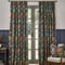 Morris & Co Cray Floral Velvet Indigo and Berry Pencil Pleat rm_curtain