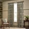 Morris & Co Snakesheads Jacquard Chenille Sunflower and Stone Pencil Pleat rm_curtain