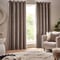 Chenille Opulence Greige Eyelet rm_curtain