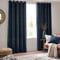 Chenille Opulence Navy Eyelet rm_curtain