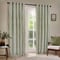Yard Hebden Striped Forest Green Eyelet rm_curtain