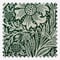 Morris & Co Marigold Floral Jacquard Leaf Green Pencil Pleat rm_curtain