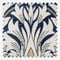 Morris & Co Snakesheads Jacquard Chenille Indigo and Leaf Pencil Pleat rm_curtain