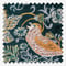 Morris & Co Strawberry Thief Embroidery Floral Forest Green Pencil Pleat rm_curtain