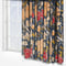 Morris & Co Cray Floral Velvet Indigo and Berry Pencil Pleat rm_curtain