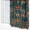 Morris & Co Seaweed Printed Velvet Indigo Pencil Pleat rm_curtain