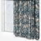 Morris & Co Strawberry Thief Jacquard Floral Indigo Pencil Pleat rm_curtain