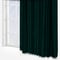 Paoletti Corinthian Velvet Forest Green Eyelet rm_curtain