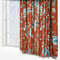 Sanderson Porcelain Garden Printed Chenille Rust Pencil Pleat rm_curtain