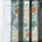 Morris & Co Seaweed Printed Velvet Stone and Sunflower Pencil Pleat rm_curtain