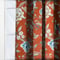 Sanderson Porcelain Garden Printed Chenille Rust Pencil Pleat rm_curtain