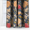 Morris & Co Cray Floral Velvet Indigo and Berry Pencil Pleat rm_curtain