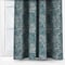 Morris & Co Marigold Floral Jacquard Indigo Pencil Pleat rm_curtain