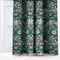 Morris & Co Strawberry Thief Jacquard Floral Forest Green Pencil Pleat rm_curtain