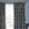 Morris & Co Strawberry Thief Jacquard Floral Indigo Pencil Pleat rm_curtain