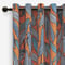 Edinburgh Weavers Tropical Leaf Tangerine curtain