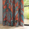Edinburgh Weavers Tropical Leaf Tangerine curtain