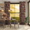 Rainforest Cranberry curtain