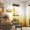 Casamance Winona White Moutarde curtain