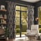 Lava Charcoal curtain
