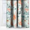 Wild Garden Cotton Coral curtain