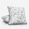 Camengo Celestine Tissu Noir Fusain cushion