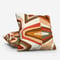 Casamance West Dream Orange Brule Ocre cushion