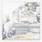 Camengo Gavotte Tissu Naturel cushion