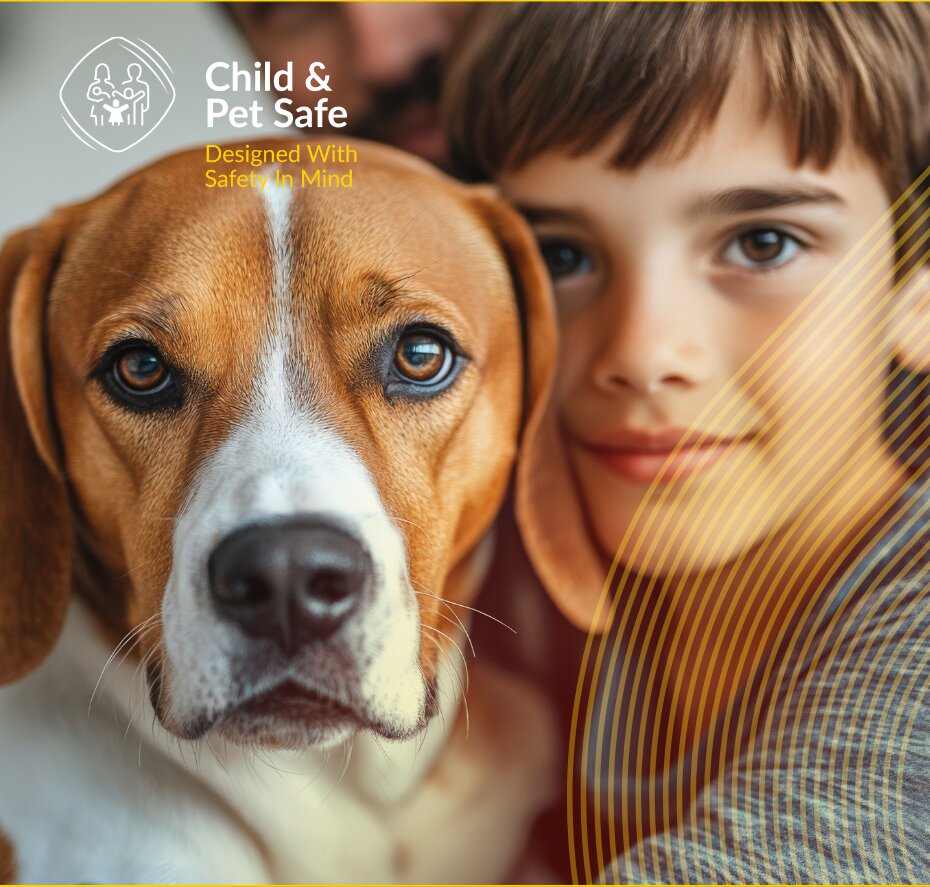 Image of Child and pet