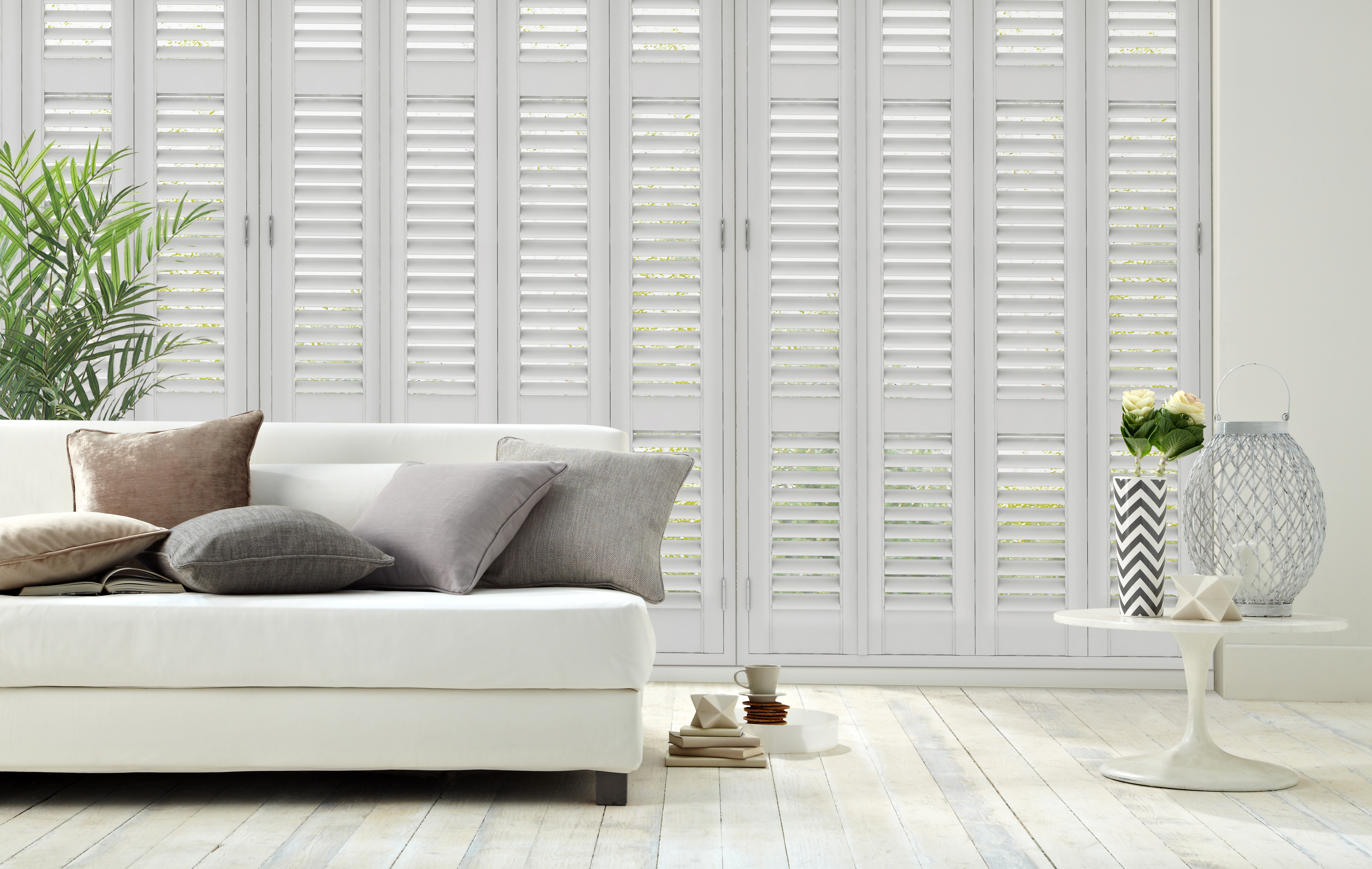 White room with shutters