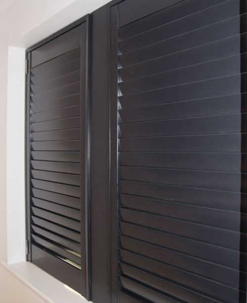 Ultimate two door shutter, closed louvres