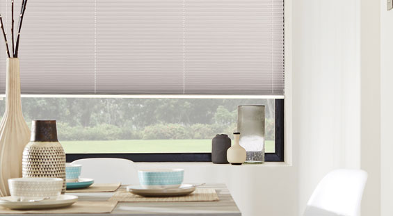 White Pleated Blinds