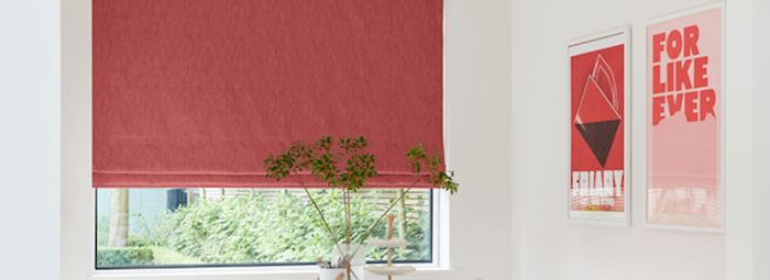 Red Roman Blinds