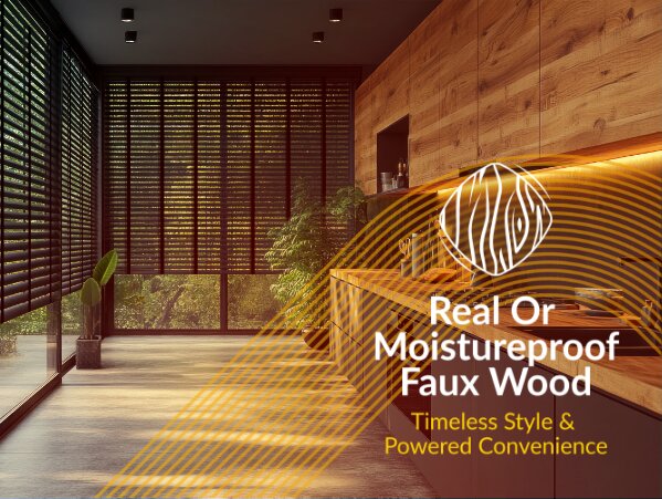 Image of Electric  Wooden Blinds
