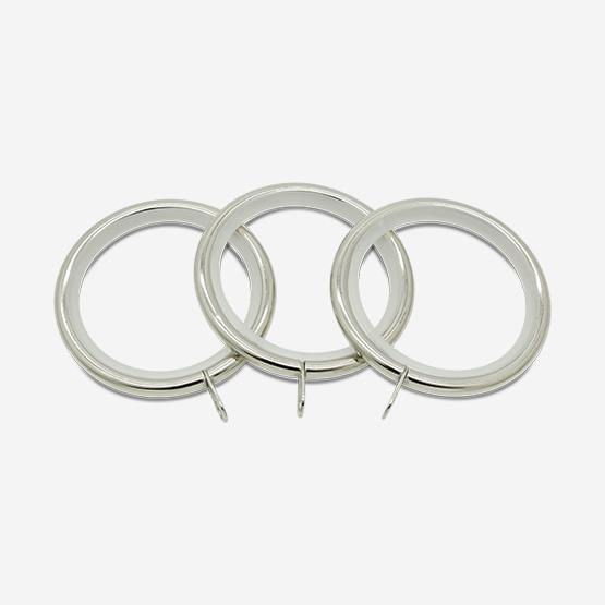 Rings For 28mm Allure Classic Stainless Steel Effect Ribbed Ball Curtain Pole Accessory