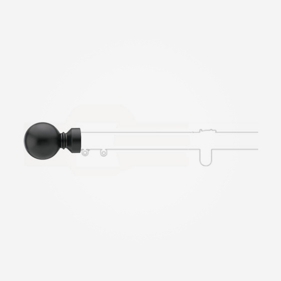Finial - Black Ball End for 30mm Metropole