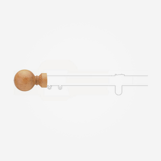 Finial - Honey Maple Ball End for 30mm Metropole