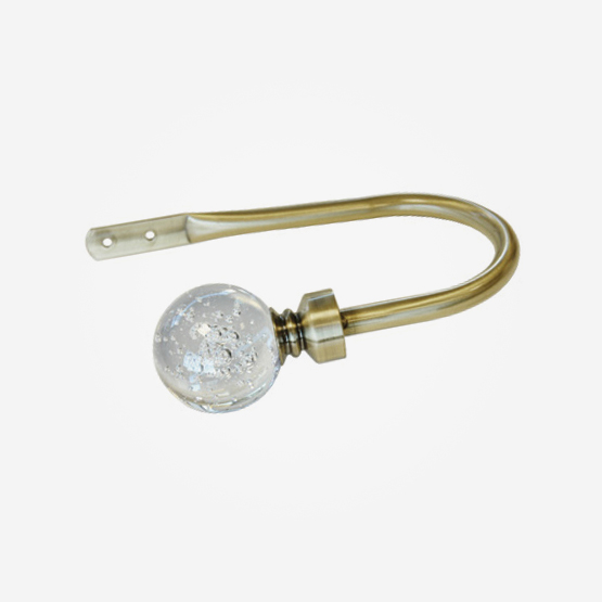 Holdback For 28mm Allure Classic Antique Brass Glass Bubbles Ball pole_accessory