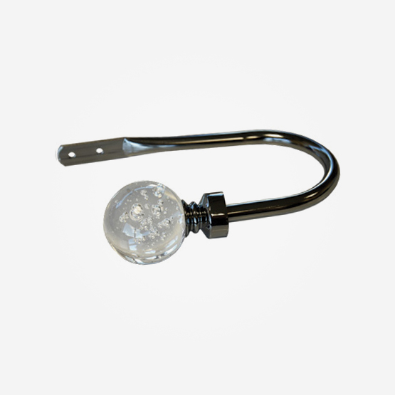 Holdback For 28mm Allure Classic Black Nickel Glass Bubbles Ball pole_accessory