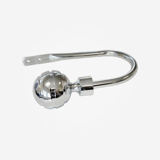 Holdback For 28mm Allure Classic Polished Chrome Ribbed Ball pole_accessory