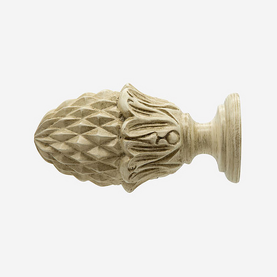 Pineapple For 55mm Portofino Antique Cream Gold Curtain Pole Accessory