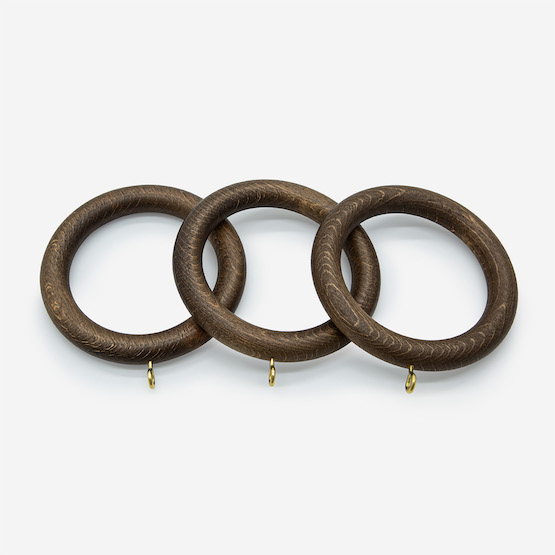 Rings For 45mm Portofino Old Medium Oak Curtain Pole Accessory