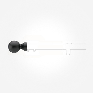Finial - Black Ball End for 30mm Metropole Curtain Pole Accessory