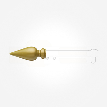 Finial - Diva Gold Spear for 30mm Metropole