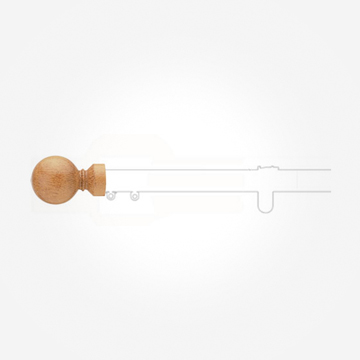 Finial - Honey Maple Ball End for 30mm Metropole